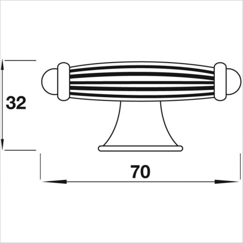 Knob T Shape, 70mm Long