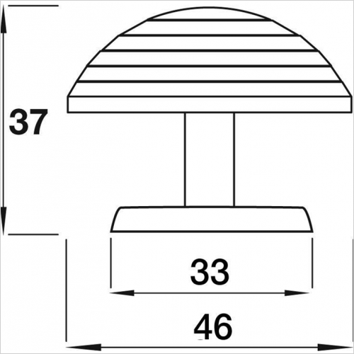 Knob And Backplate, 46mm Diameter