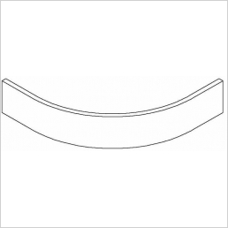 Large Curved Plinth (Smooth) 132x525x525mm