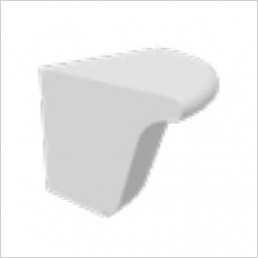 Quadrant end cornice block 75x92x92