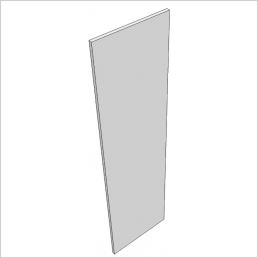 End Panel Profiled Front Edge 2400x610x18mm