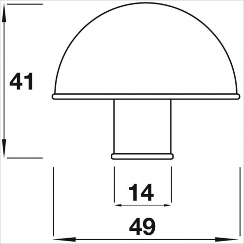 Knob, 49mm Diameter