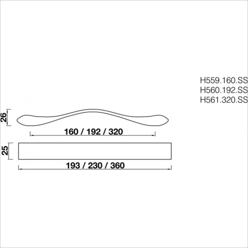 Bow Handle, 160mm