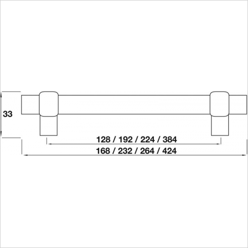 Bar Handle, 224mm