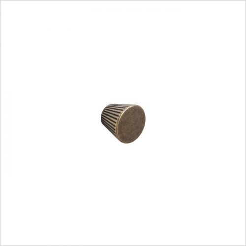 PWS - Alchester, Fluted conical knob, 30mm,  Aged Brass