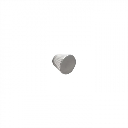 PWS - Alchester, Fluted conical knob, 30mm,  Stainless Steel