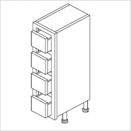 200mm Four Herb/Spice Drawer Set