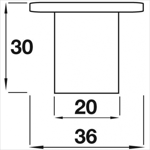 Knob Square, 36mm