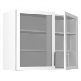 720mm High Glass Wall Unit (2 Glass Shelves) 1000mm