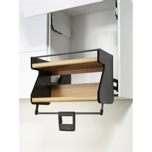 Imove Pull-Out Wall Unit, 600mm 2 Tier, Oak Base & Back   