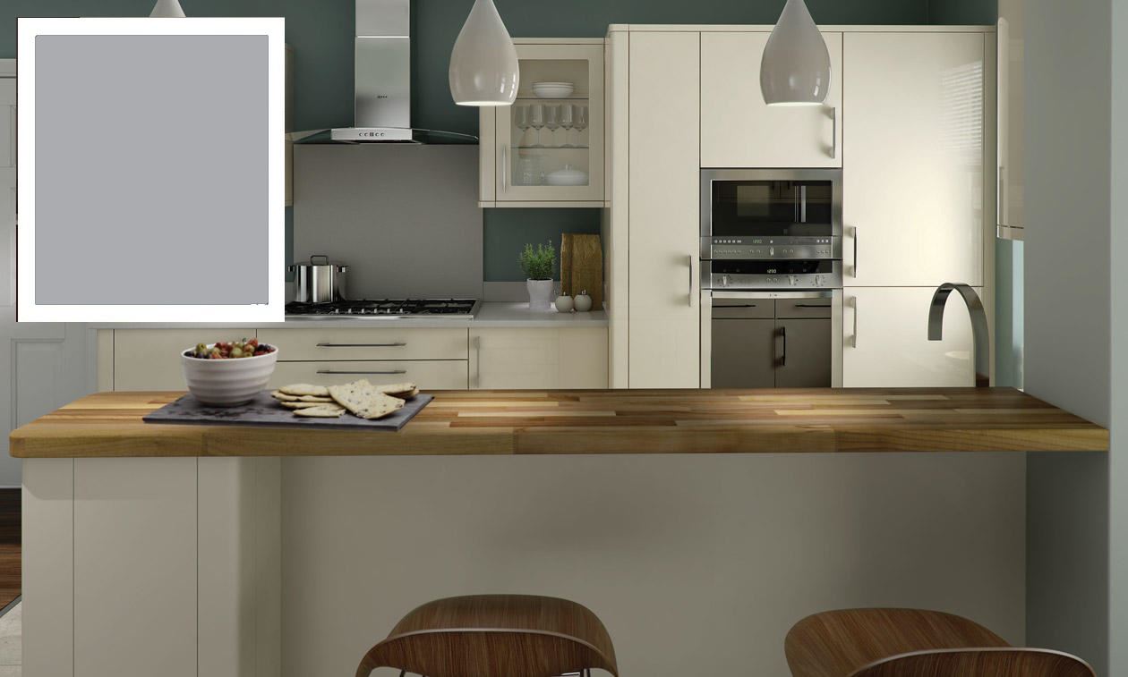 Porter Gloss Dust Grey kitchen