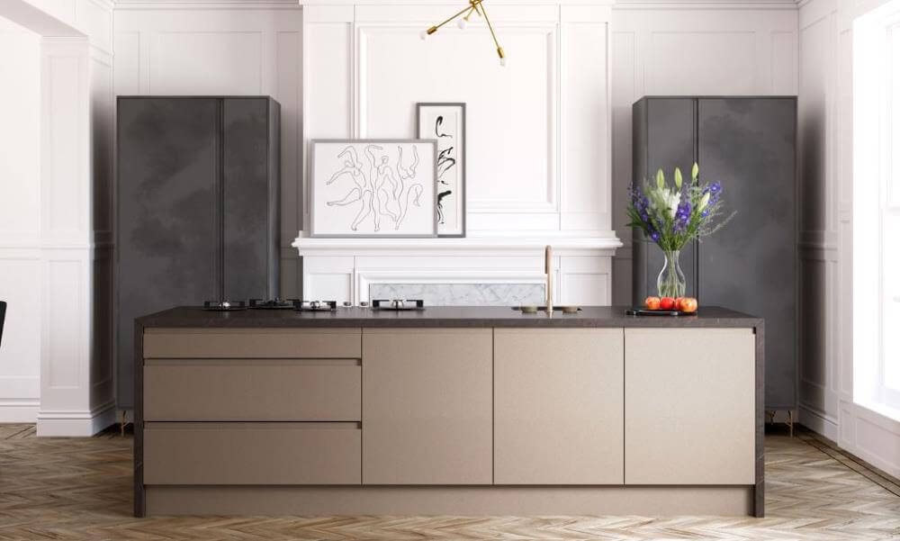 Aconbury foundry handleless kitchen from Multiwood