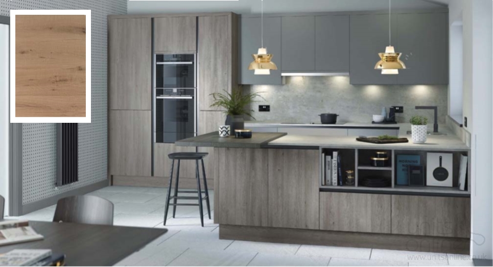 Alpina Timber Veneer Natural Oak Matt True Handleless