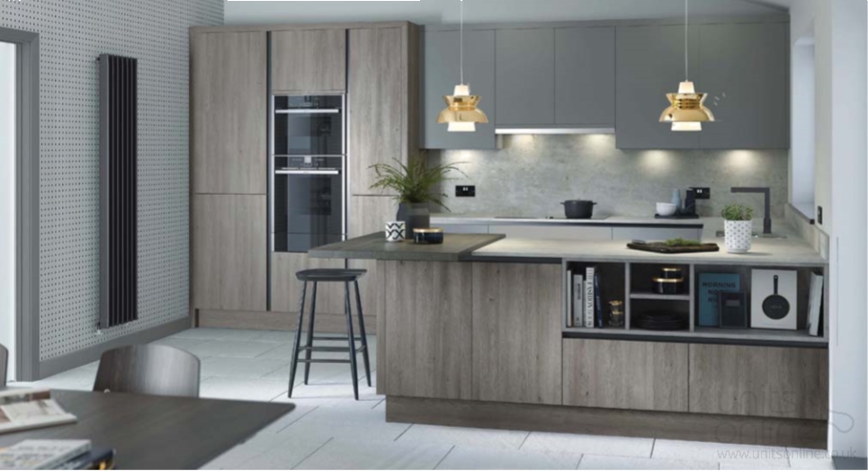 Alpina Timber Veneer Silver Oak Matt True Handleless