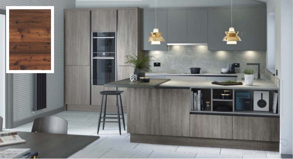 Alpina Timber Veneer Smoked Larch Matt True Handleless
