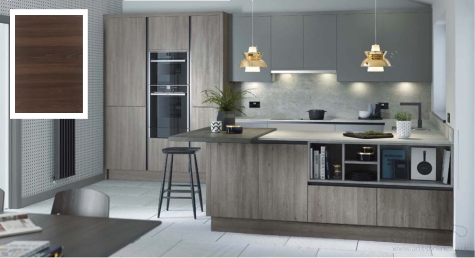 Alpina Timber Veneer Smoked Oak Matt True Handleless
