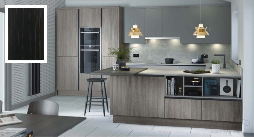 Alpina Timber Veneer Tobacco Matt True Handleless