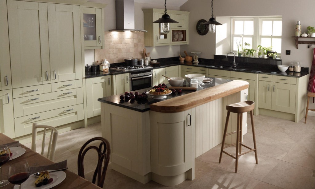 Milbourne alabaster gloss kitchen