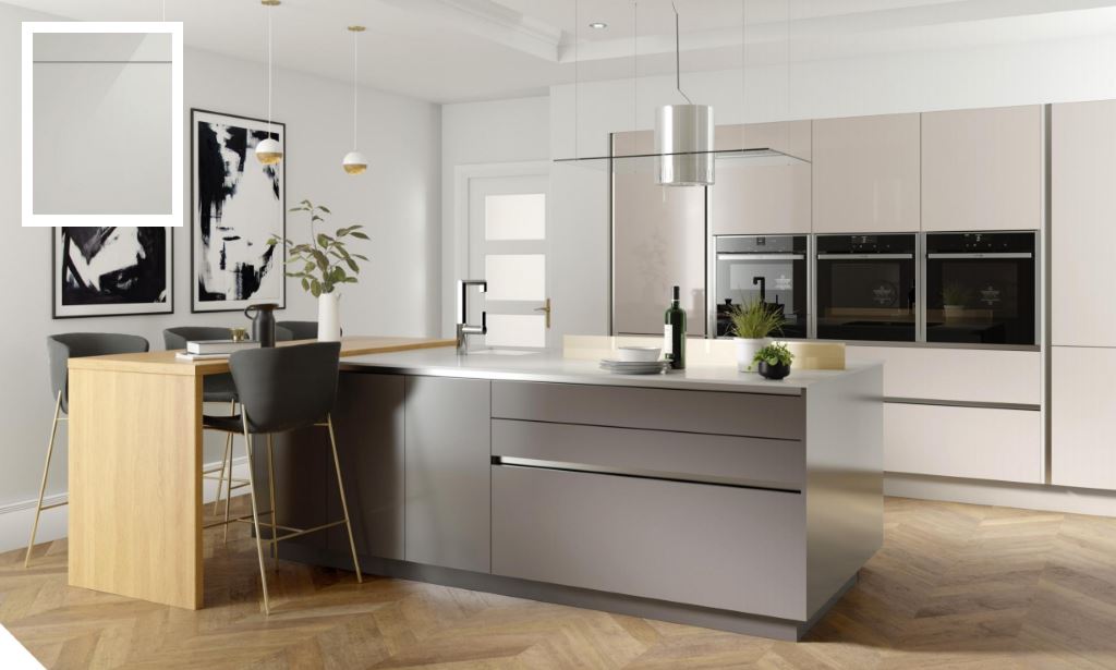 Unity Gloss Light Grey Kitchen