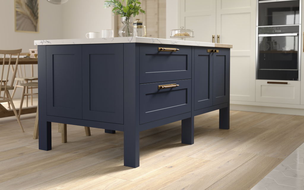 Hunton shaker kitchen hartforth blue