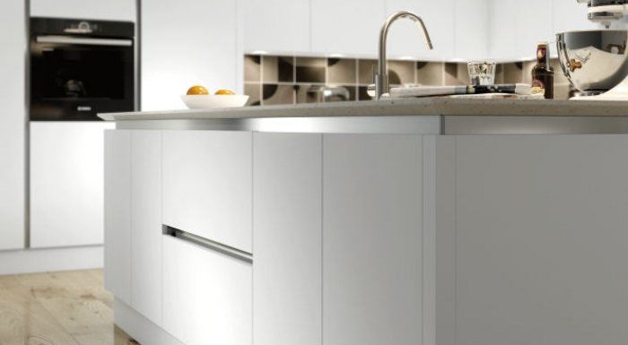 Vivo White Matt True Handleless Kitchen
