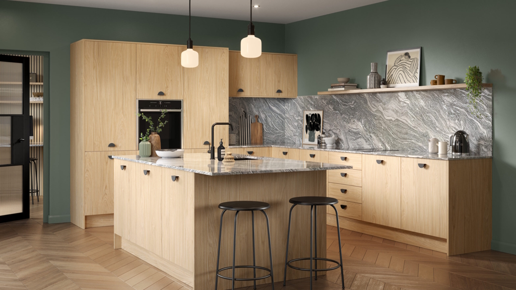 Aspects Bespoke Light Natural Casella Oak kitchen