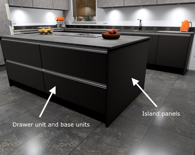 Aspects bespoke drawer and base units