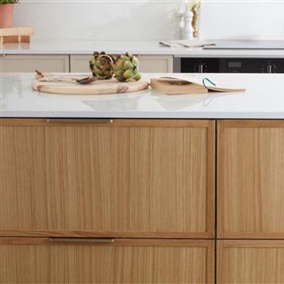 brackenbury kitchen close up in natural oak