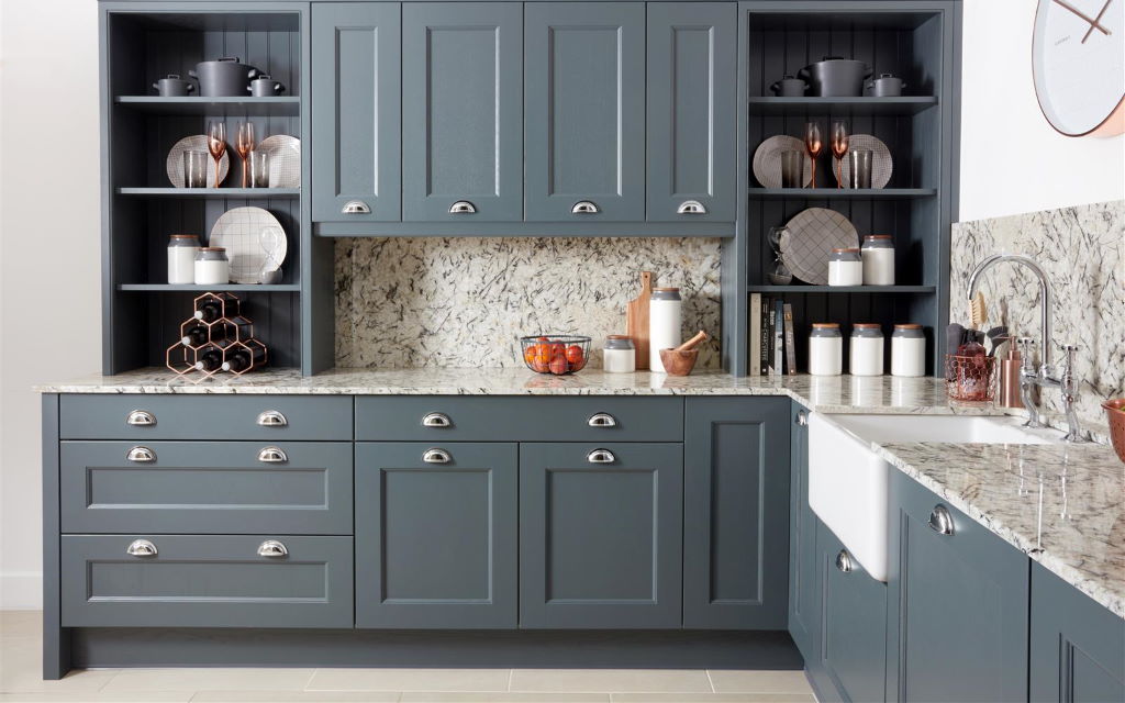 Finsbury Seal Grey Shaker kitchen