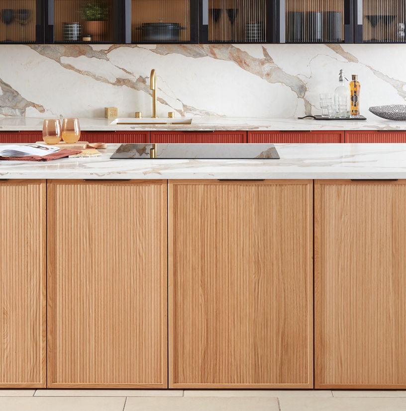 Brackenbury reeded micro shaker painted kitchen