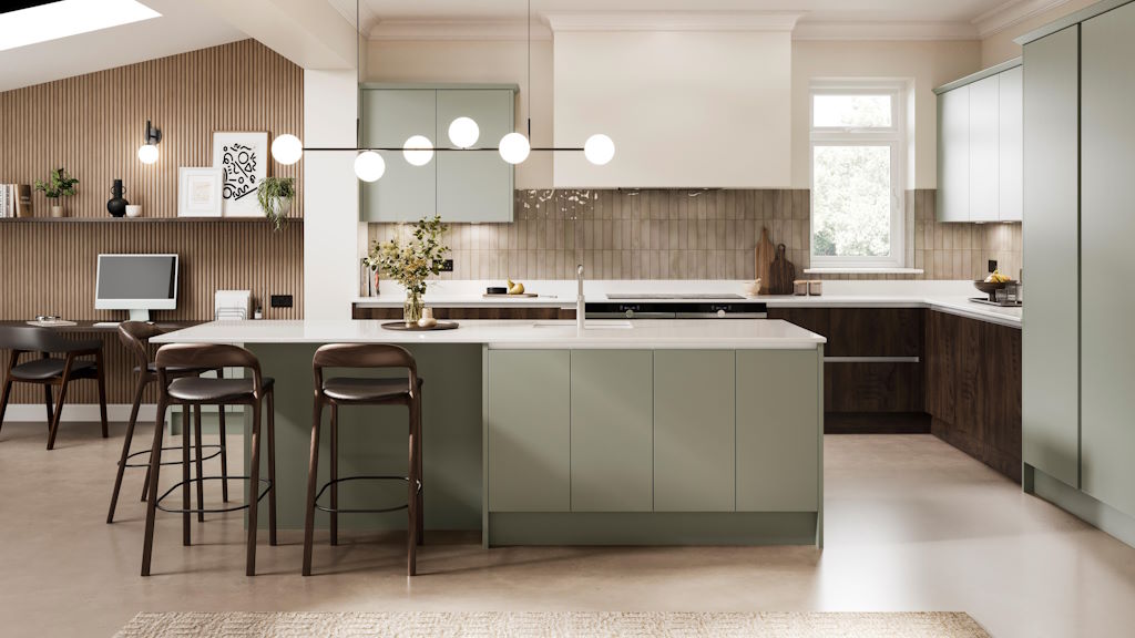 Otto painted true handleless kitchen from Burbidge