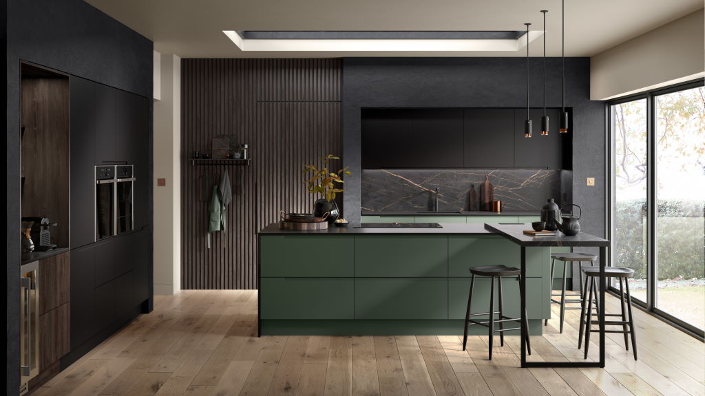 Remo handleless matt kitchen from Second Nature