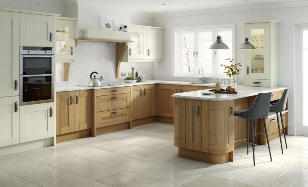 Second Nature Broadoak natural shaker kitchen