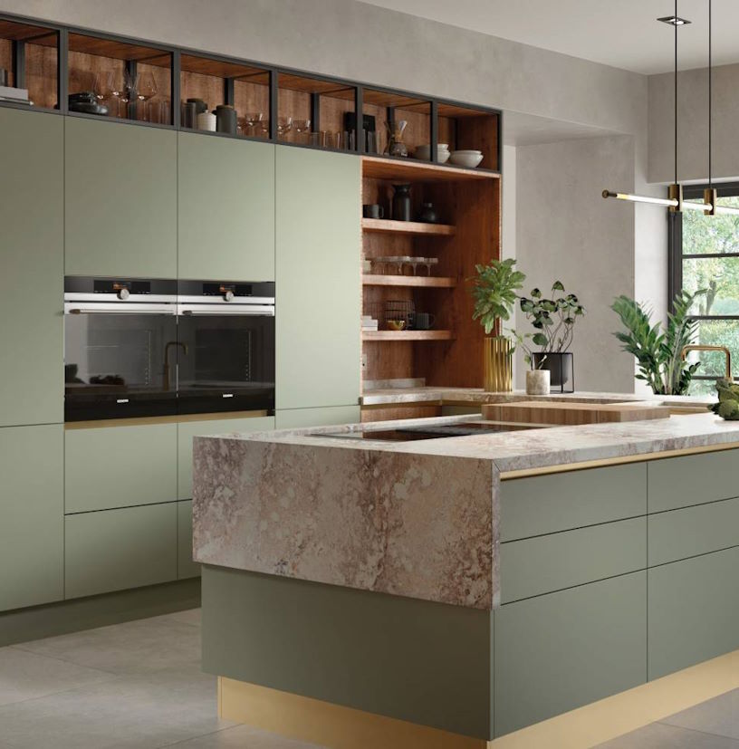 Porter matt painted true handleless kitchen