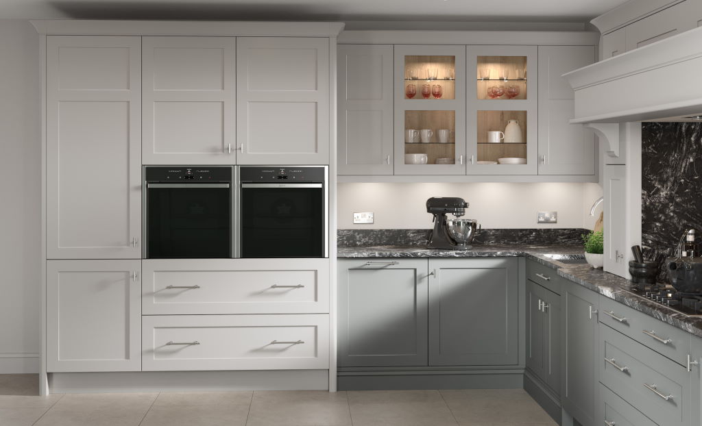 Second Nature Hunton dove grey shaker kitchen