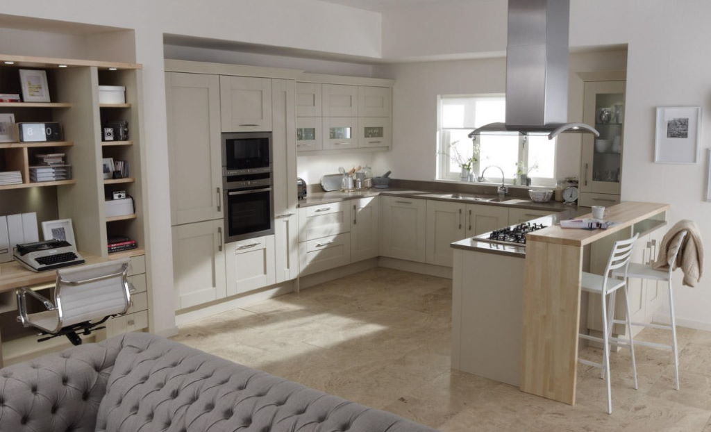 Second Nature Milbourne almond shaker kitchen