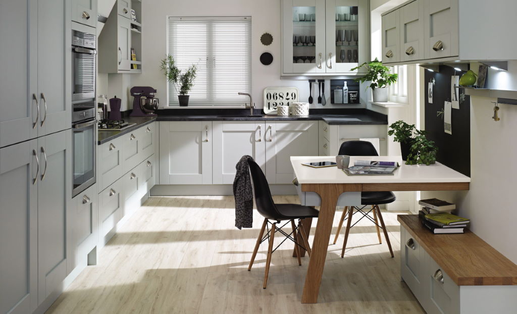 Second Nature Milbourne partridge grey shaker kitchen