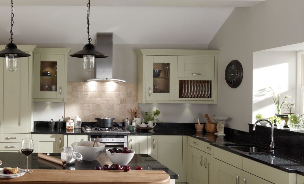 Second Nature Milbourne sage shaker kitchen