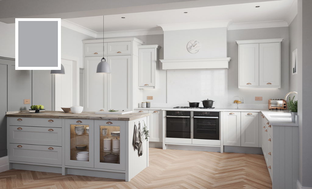 Second Nature Mornington beaded dust grey shaker kitchen