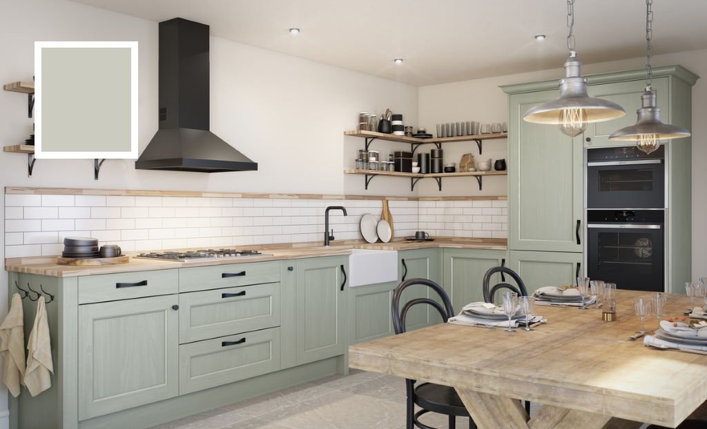 Second Nature Mornington beaded partridge grey shaker kitchen