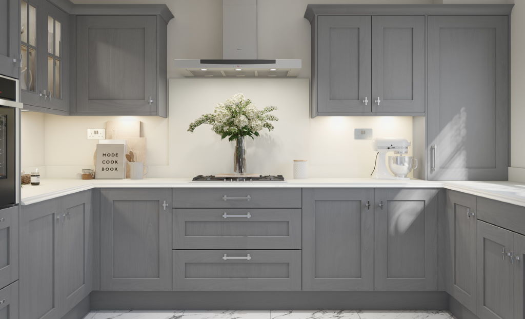 Second Nature Mornington dust grey shaker kitchen