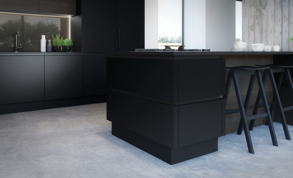 Second Nature Porter matt graphite true handleless kitchen