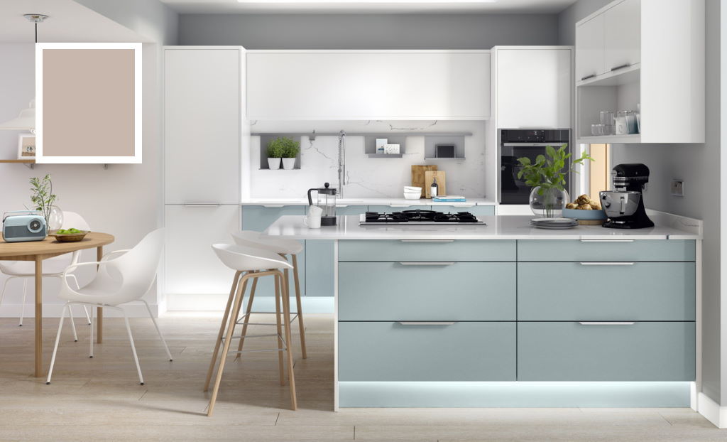 Second Nature Unity gloss cashmere kitchen