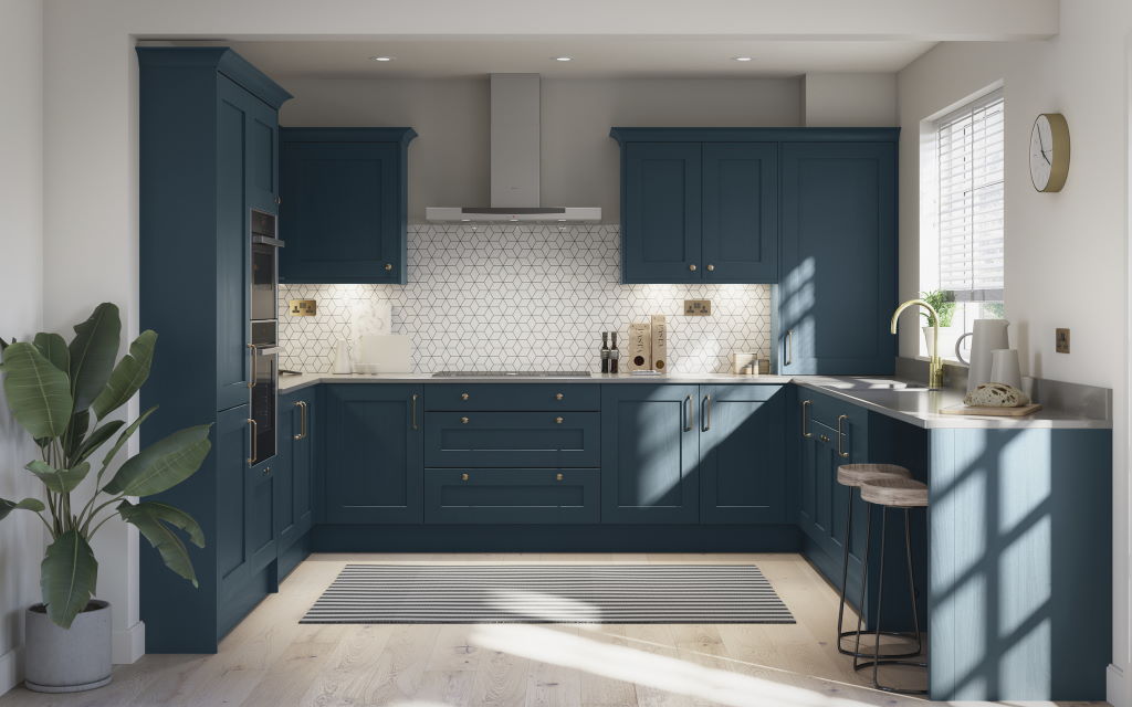 Mornington shaker kitchen hartforth blue
