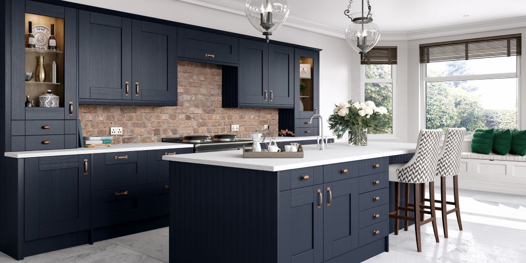 TKC Cartmel indigo shaker kitchen