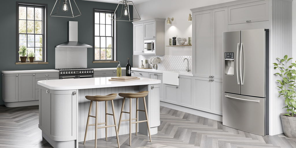 TKC Newmarket light grey shaker kitchen