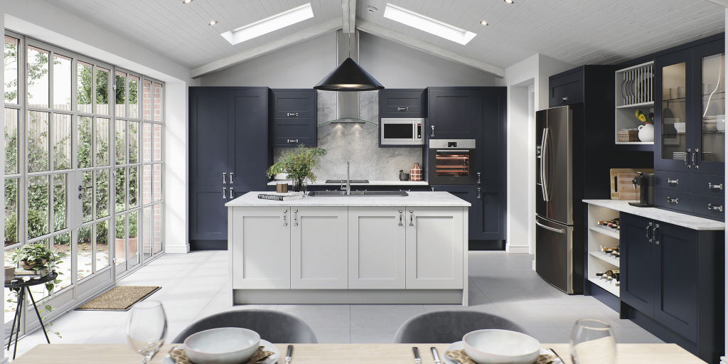 TKC Oxford indigo shaker kitchen