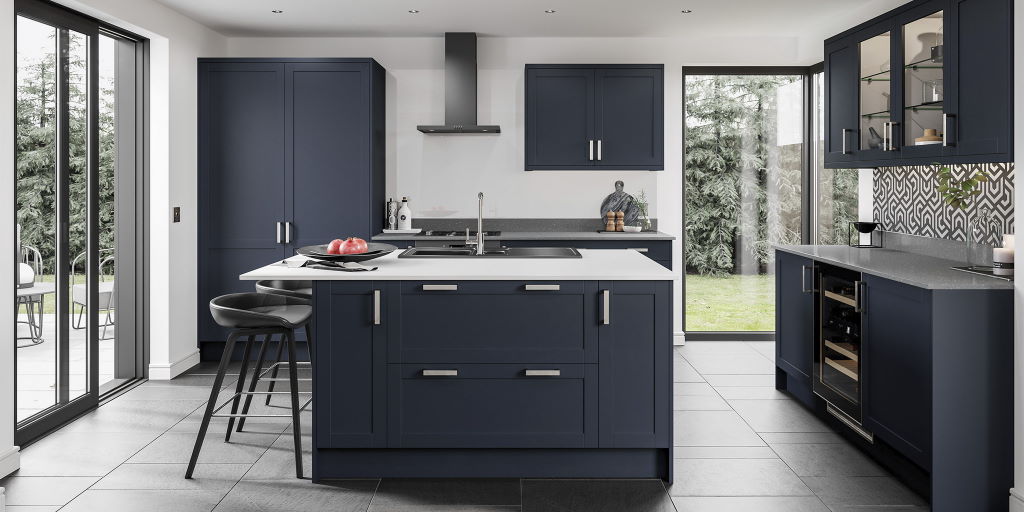 TKC Stratto indigo shaker kitchen