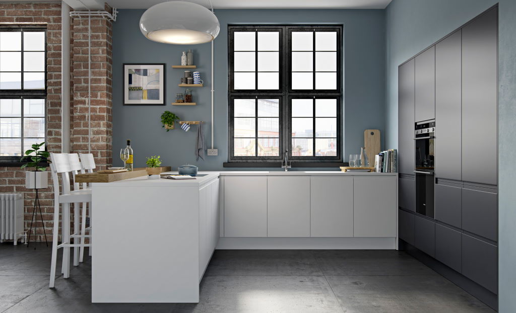 Kitchen Stori / Uform Strada matte graphite handleless kitchen