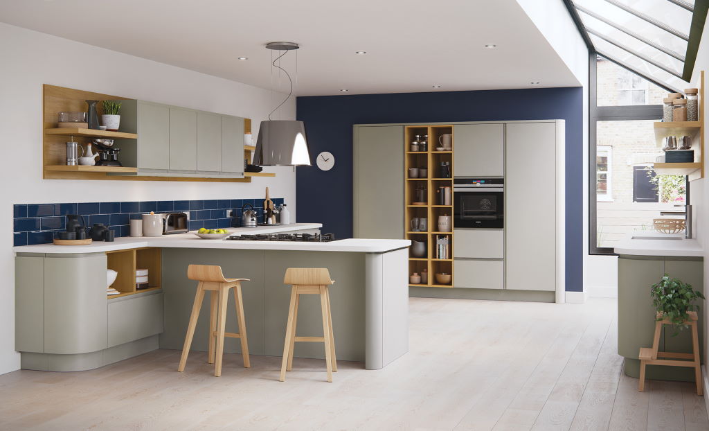 Kitchen Stori / Uform Strada matte stone handleless kitchen